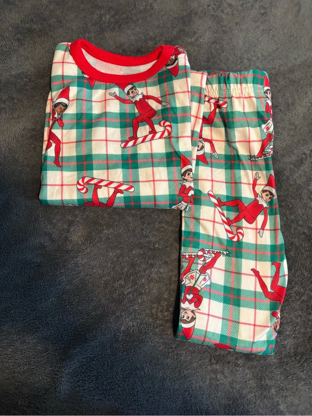 Target Red & Green Plaid “Elf On The Shelf”  Holiday Pajama Set